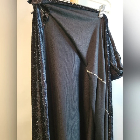 Vintage Navy Blue Sparkle Fabric - Picture 6 of 7